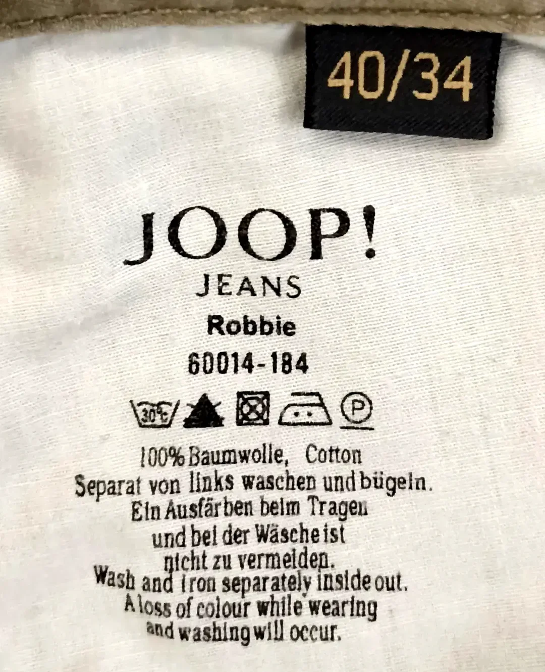Joop! Herren Jeans beige/khaki Gr. W40 / L34 – Bild 5