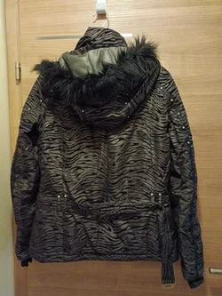 Safine by Etirel Damen Winterjacke braun-schwarz Gr. 38 - Hochwertige gestreifte Winterjacke – Vorschau 15