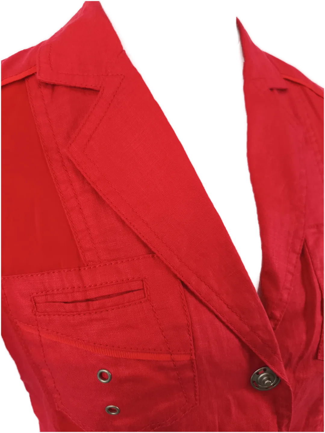 Bonita, Kurzarm-Blazer, Gr. 38, Leinen – Bild 4