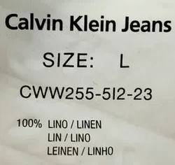 Calvin Klein Jeans Leinenkleid grau Gr. L - Bild 4