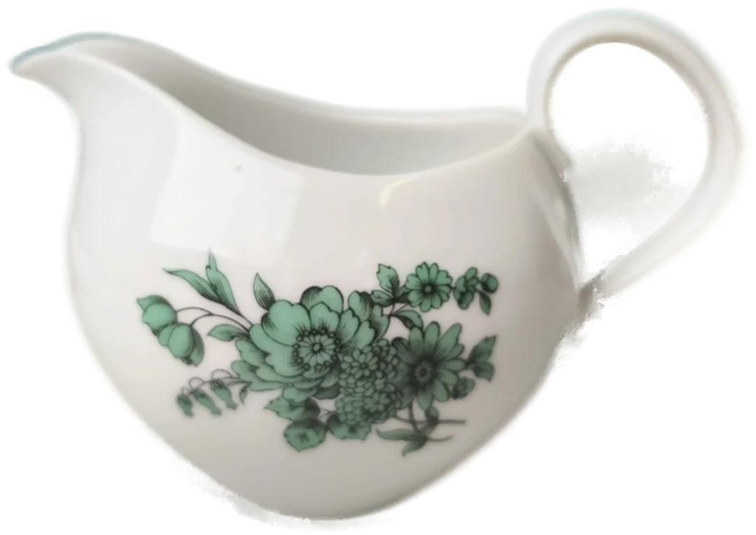 Thomas, Kaffeeset 4-tlg "Grüne Blume", 50er, Vintage – Bild 4
