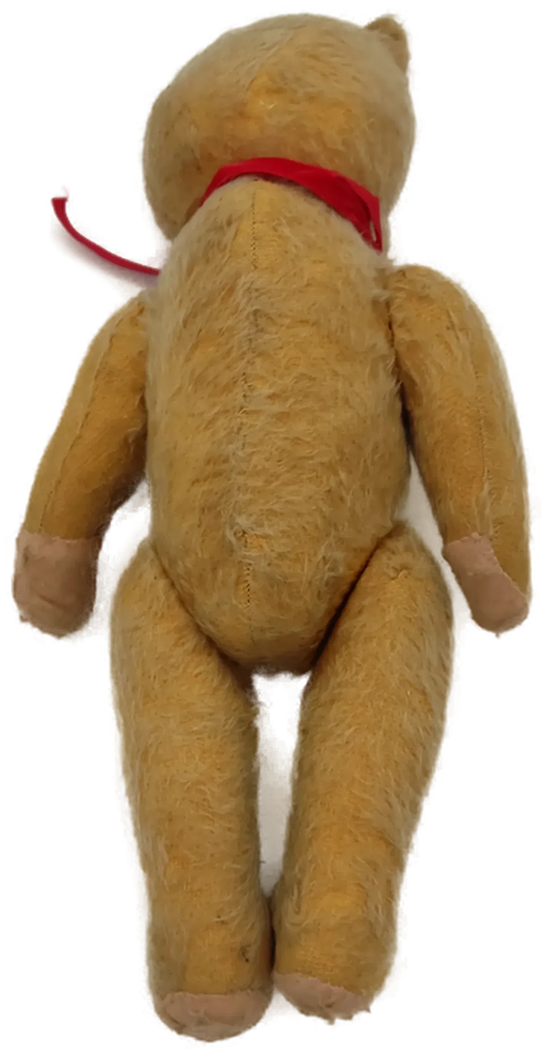Vintage Teddybär hellbraun mit roter Schleife – Bild 8