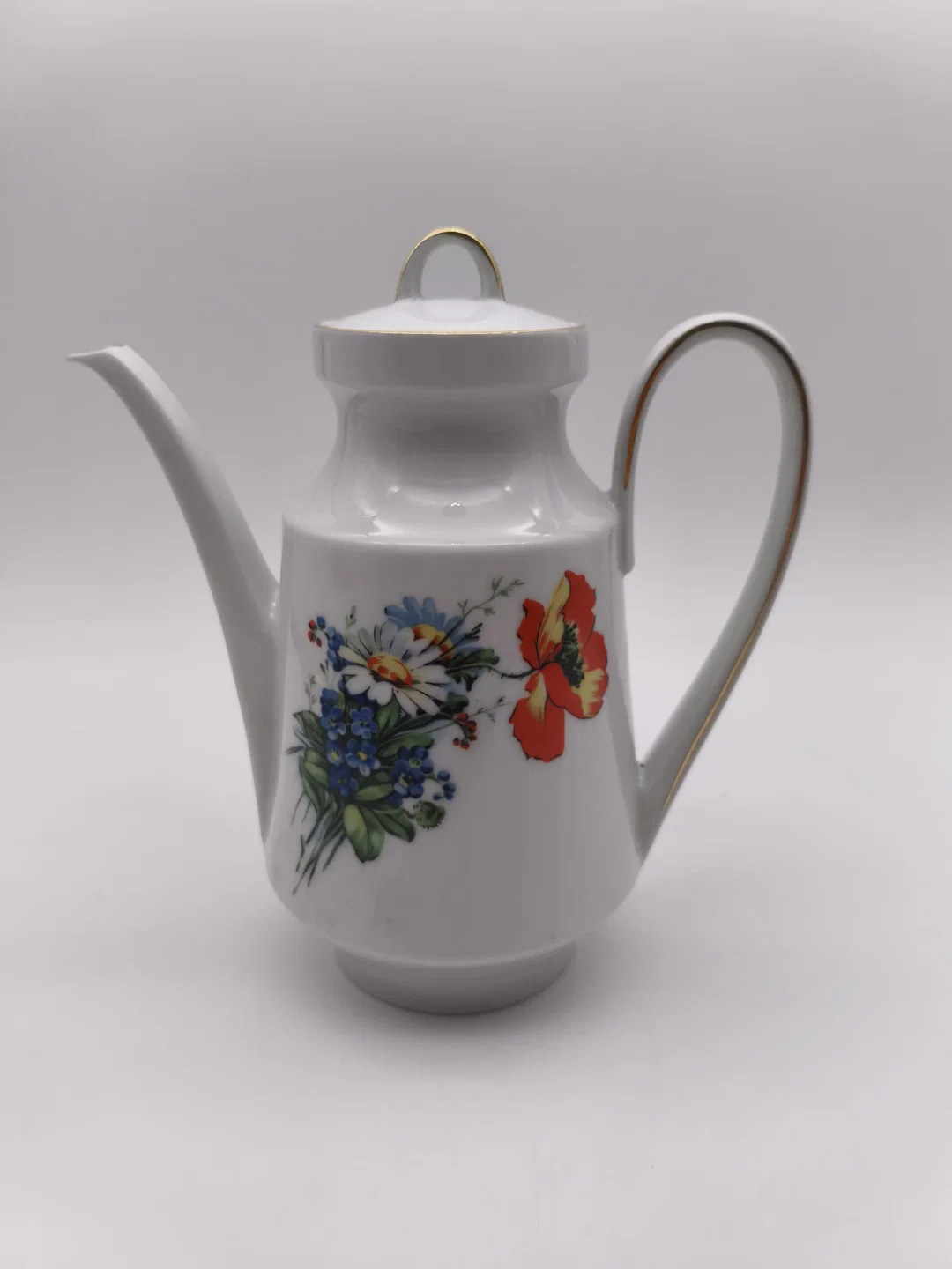 Vintage Kaffeekanne/Teekanne, Bareuther Waldsassen - 100 Jahre Jubiläum, Wildblumen, Sammlerstück – Bild 1