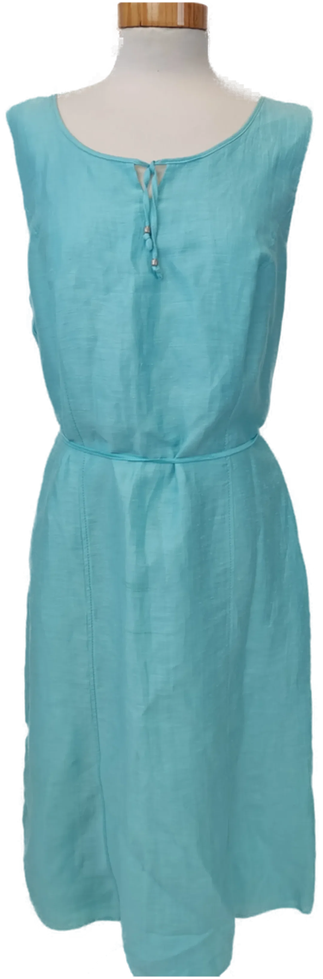 GERRY WEBER Damen Leinenkleid mit Bindegürtel türkis - 44 - Bild 4