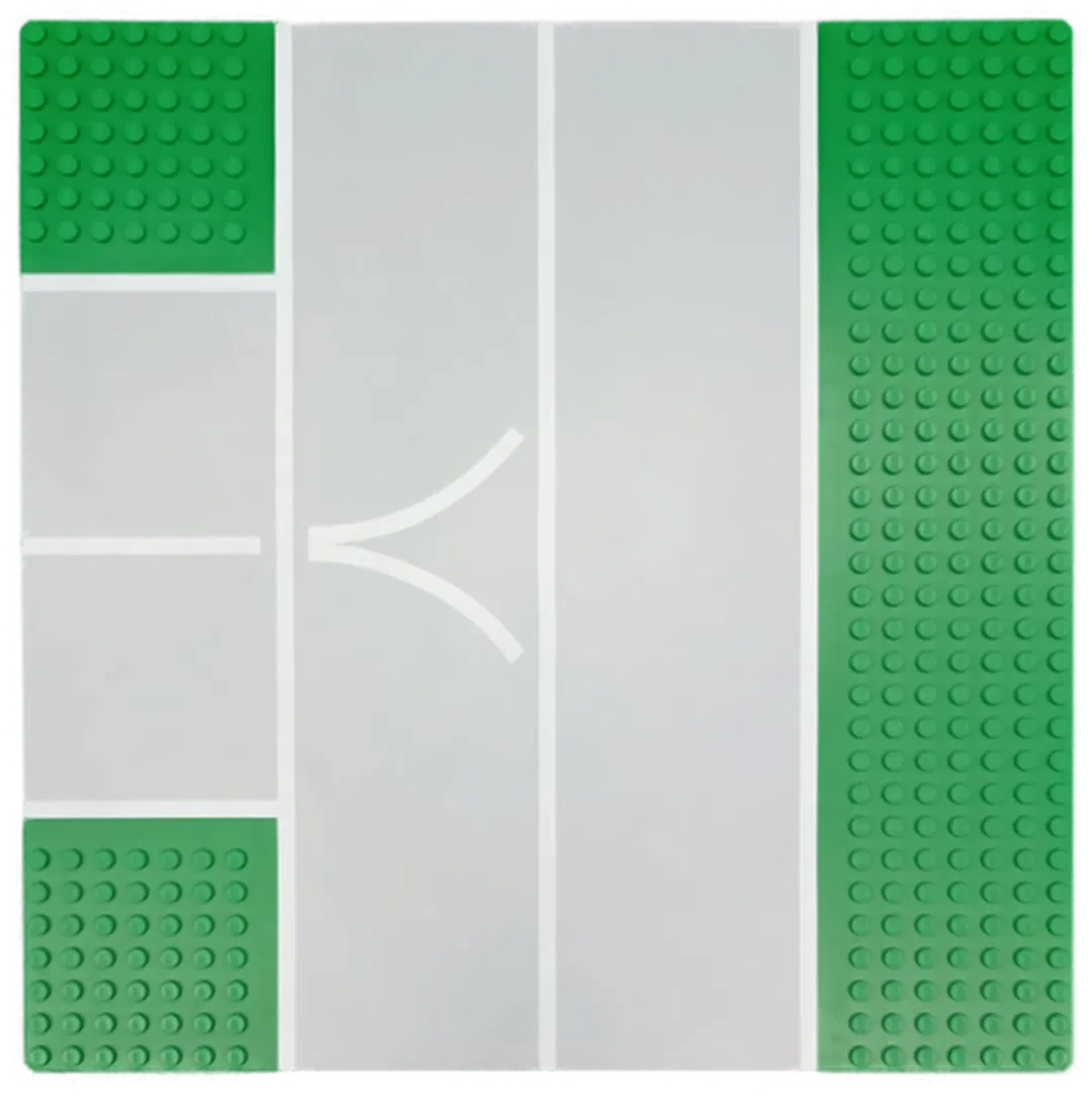 LEGO Grundplatte mit Straße 32 x 32 Noppen grün - Bild 1