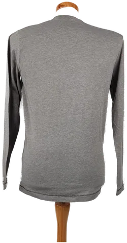 Tom Tailor Herren Langarmshirt, grau - Gr. S - Bild 3