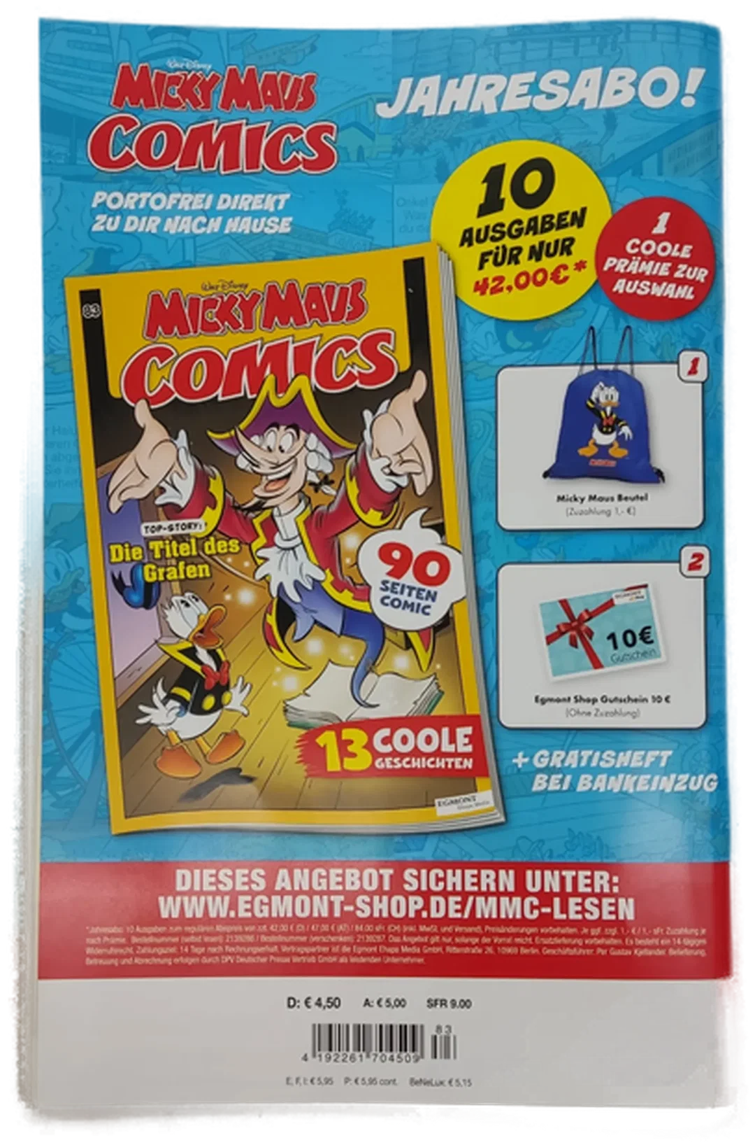 Heft "Micky Maus Comics - Die Titel des Grafen" – Bild 2