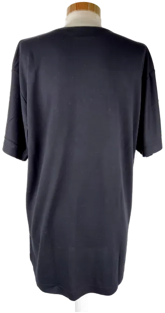 T-Shirt"Canda", kurzarm mit Rundhalsausschnitt, schwarz mit kleinen Pailetten, Größe XL – Bild 3
