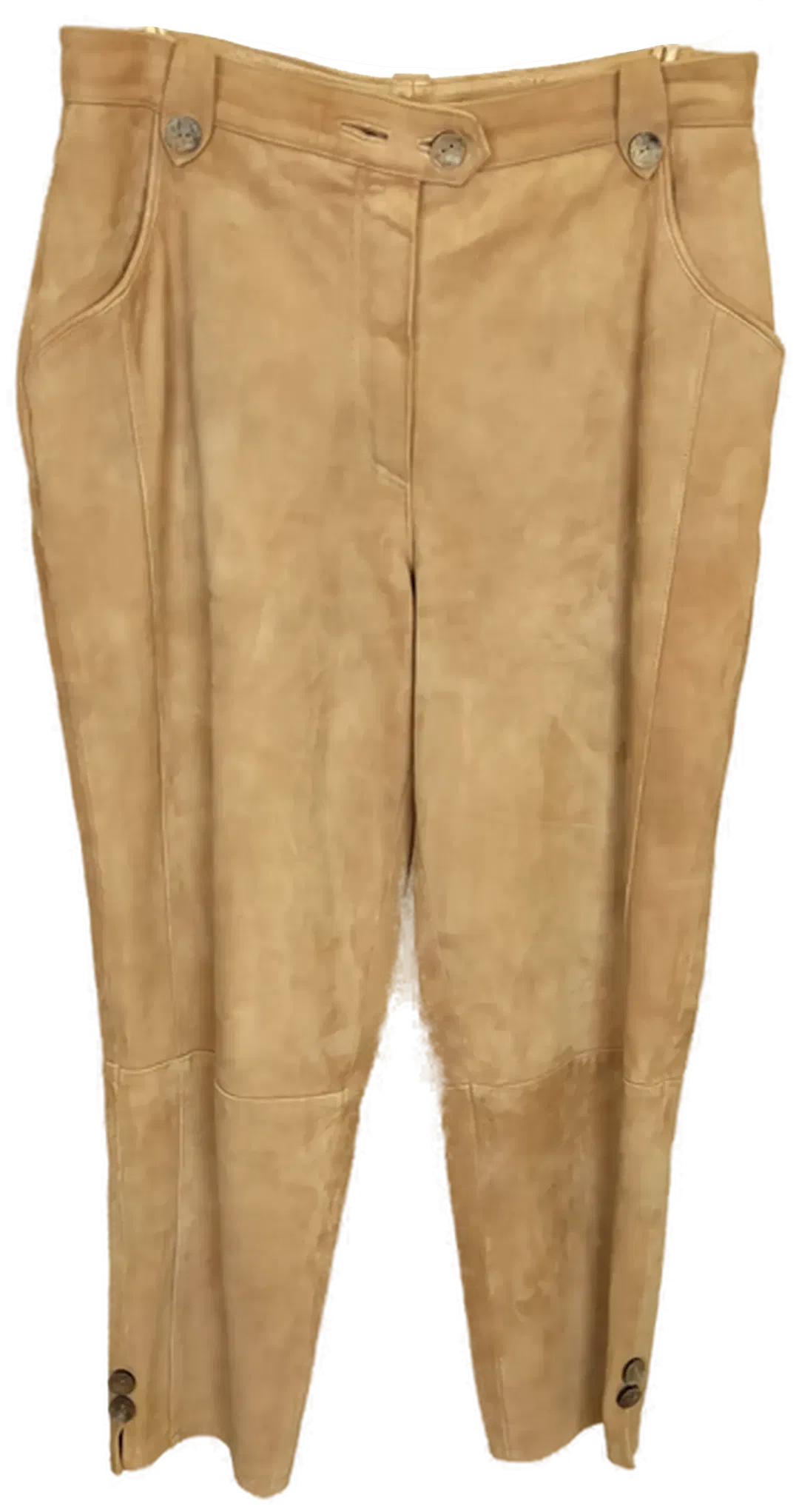 Meico Landhaus Look Herren Hose Rauleder beige Gr. 44 - Bild 1