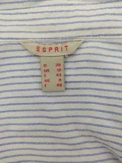 Esprit Damen Bluse Hemd blau weiß gestreift - M/38 - Bild 5
