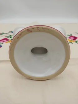 Doppelkerzenständer aus Keramik mit Blumendekor, handarbeit, neuwertig Höhe 10,5cm – Vorschau 5
