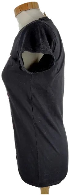 T-Shirt "Gildan", kurzarm mit Rundhalsausschnitt, schwarz mit Aufdruck, Größe S – Vorschau 2