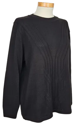  KASA Strickmoden Vintage Damen Pullover, schwarz - Gr. XL  - Bild 2