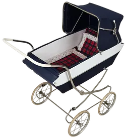 Vintage Puppenwagen aus Holz/Metall - Bild 2