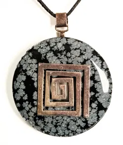 Halskette Schneeflocken Obsidian - Bild 3