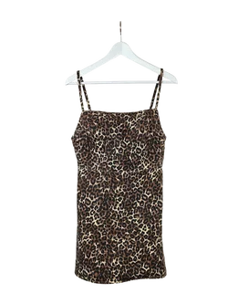 ZARA Damen Minikleid, braun Animal Print - Gr. M / 38 - Bild 1