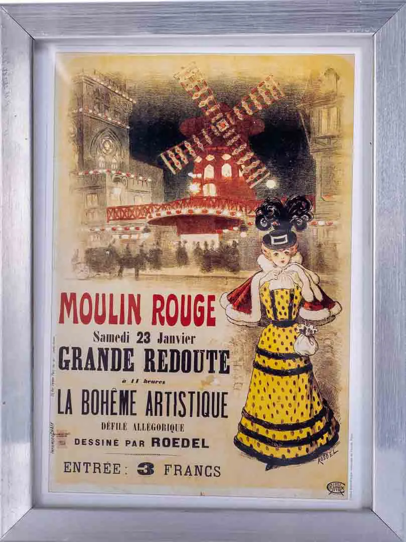 Bild Französische Plakatkunst im Postkartenformat passend gerahmt 6 Stück  - Bild 4