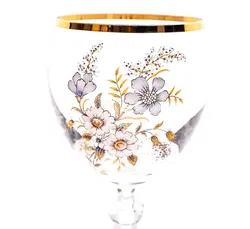 2 Weingläser bemalt, mit Goldrand - Bild 2