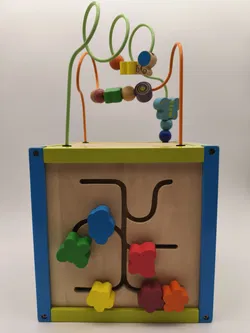 Motorikwürfel  für Kleinkinder, Spielzeug, Holz - Bild 4