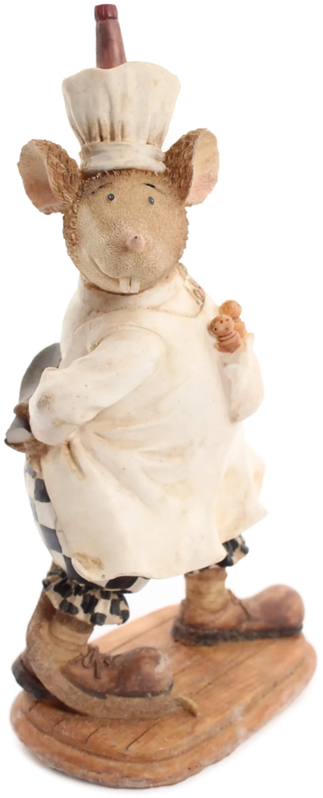 Dekofigur Maus als Koch – ca. 23 cm hoch – witzige Küchenfigur im Landhausstil - Bild 1