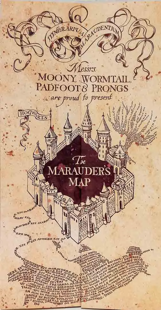 Harry Potter Karte des Rumtreibers – Legendäre Hogwarts-Replik „Marauder’s Map“ – Bild 2