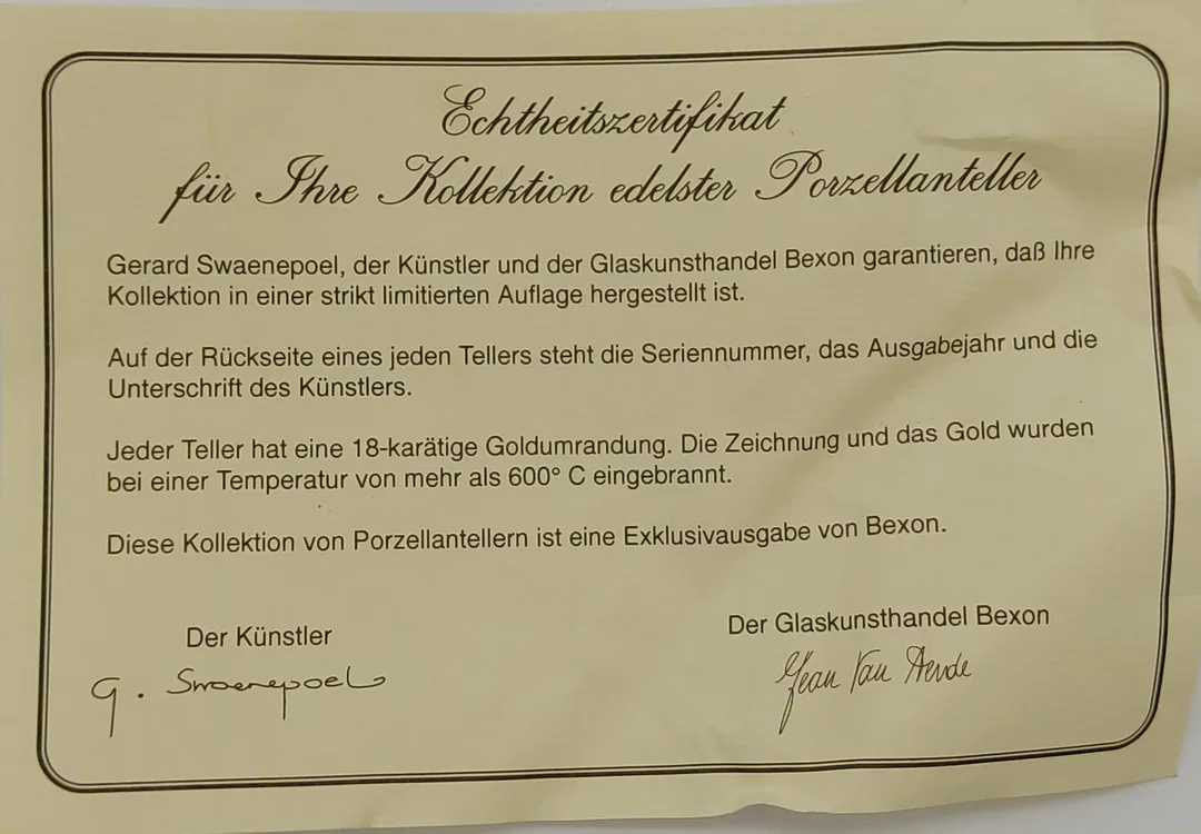 6 Stk. Bexon Teller mit 18 Karat Goldumrandung – Bild 9