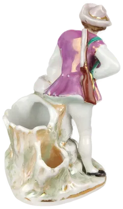 Dekoskulpturen aus Porzellan - Rococo Bauernmädchen und Jäger - Bild 5