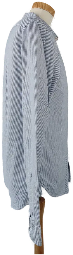 Pull & Bear Herrenhemd blau, weiß gestreift - M - Bild 2
