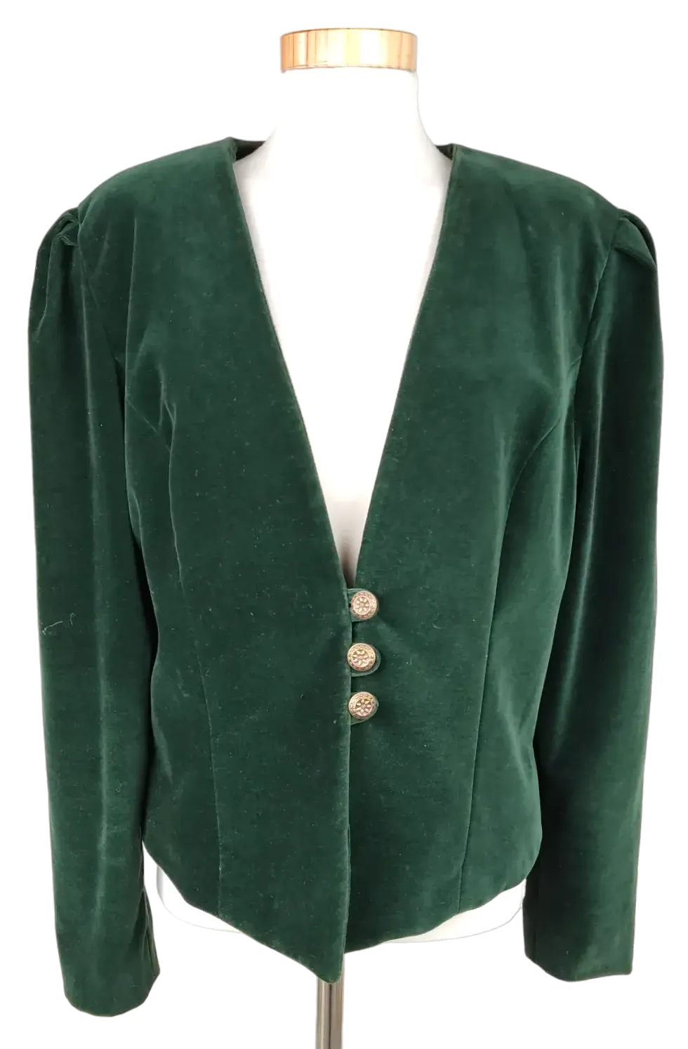 Vintage Meico Damen Trachten Jacke, grün - Gr. XL  - Bild 4