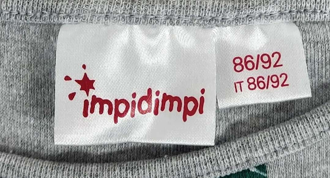impidimpi Baby Weihnachtsoverall grau gemustert Gr. 86/92 – Bild 3