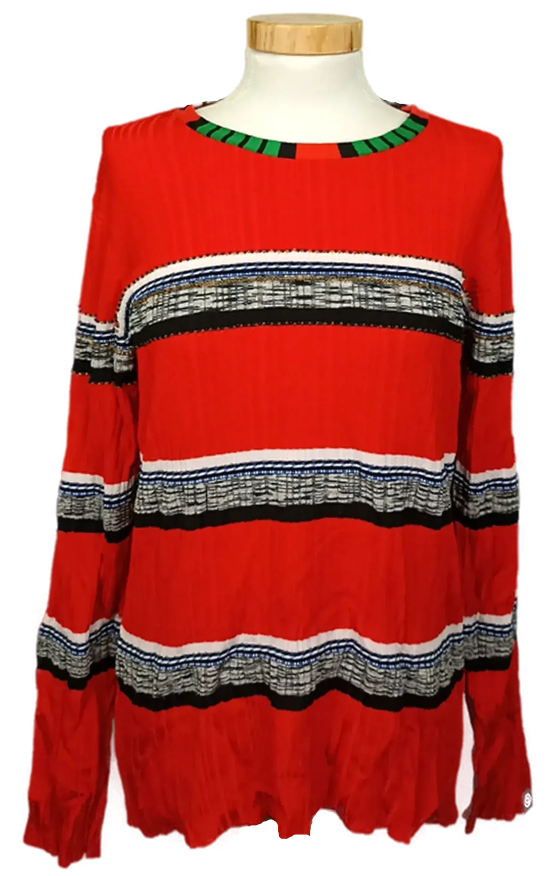 Desigual Damen Pullover rot mit Glasperlen gemustert  Gr. M - Bild 4