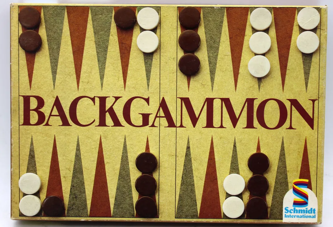 Backgammon Schmidt International – Komplettes Brettspiel ca. 36 x 26,5 cm, Vintage - Bild 4