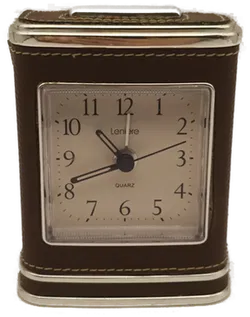 Leniere, Wecker mit Lederhülle, Deko, Retro, Vintage, Midcentury - Bild 1