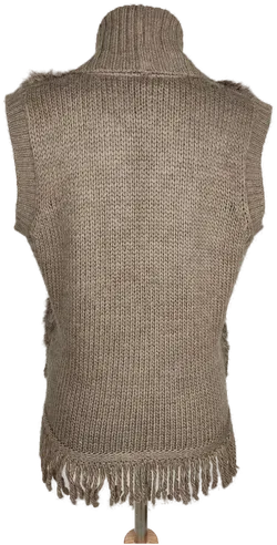 Street One Damen Strickweste mit Fell braun - L/40 - Bild 2