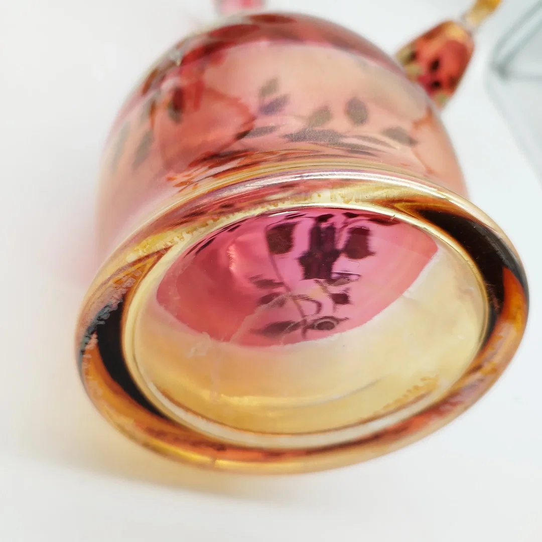 Glaskaraffen-Set 7-tlg böhmisches Glas Handbemalt | Zeitreise – Bild 8