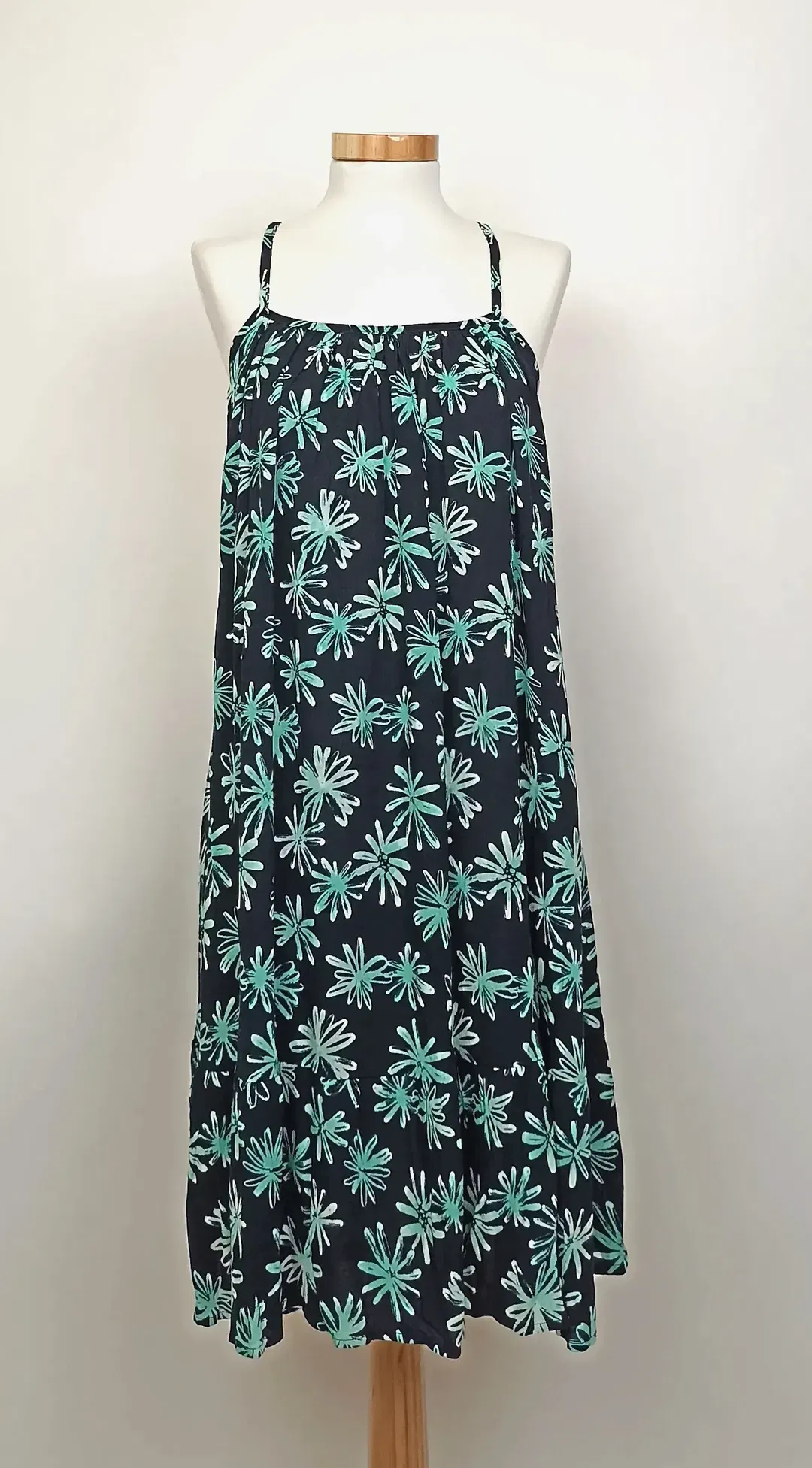 Janina Midikleid schwarz gemustert Gr. 42 - Bild 1