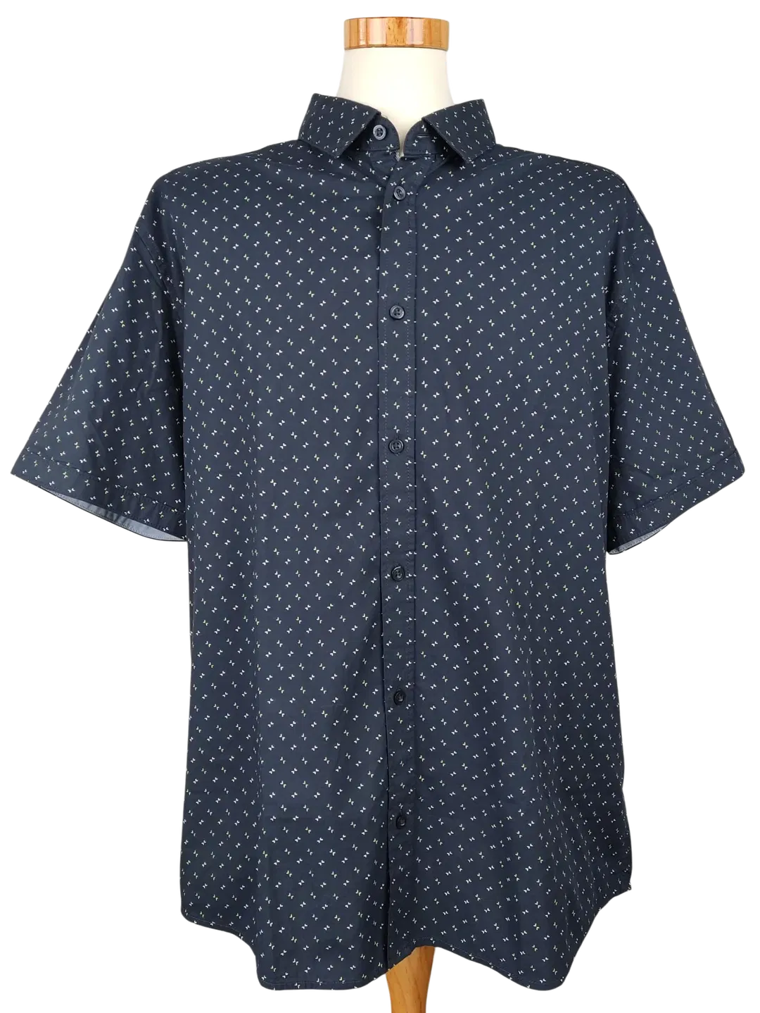 Tom Tailor Herren Kurzarmhemd, blau - Gr. XXXL  - Bild 1