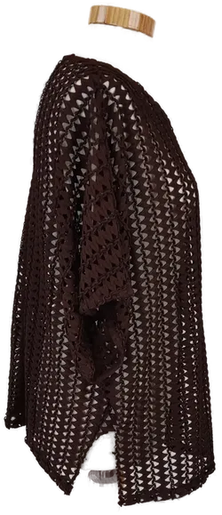 Damenkurzarm Netz T-Shirt braun - Gr. L/40 - Bild 2