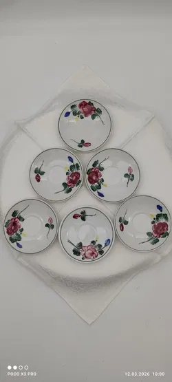 Lilien Porzellan Mocca-Untersetzer 6er | Sammlerstück - Bild 3