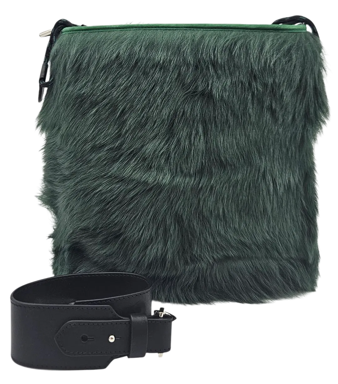 Max V. Kœnig Damen Handtasche, grün - plüsch - mittel - Bild 1