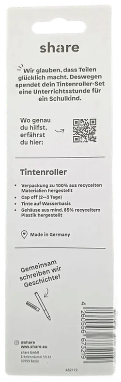 Share Tintenroller 3-teiliges Set blau/rot/schwarz - Bild 2