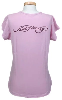 Ed Hardy Damen T-Shirt pink gemustert Gr. M – Vorschau 2
