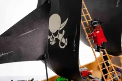 Playmobil Piratenschiff Nr. 6678 | mit Floß | 9 Figuren | 3 Kanonen | Ankerfunktion - Bild 8