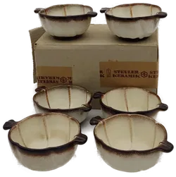 Steuler Keramik Schalen  Set (6 Stück) beige/braun Vintage - Bild 1
