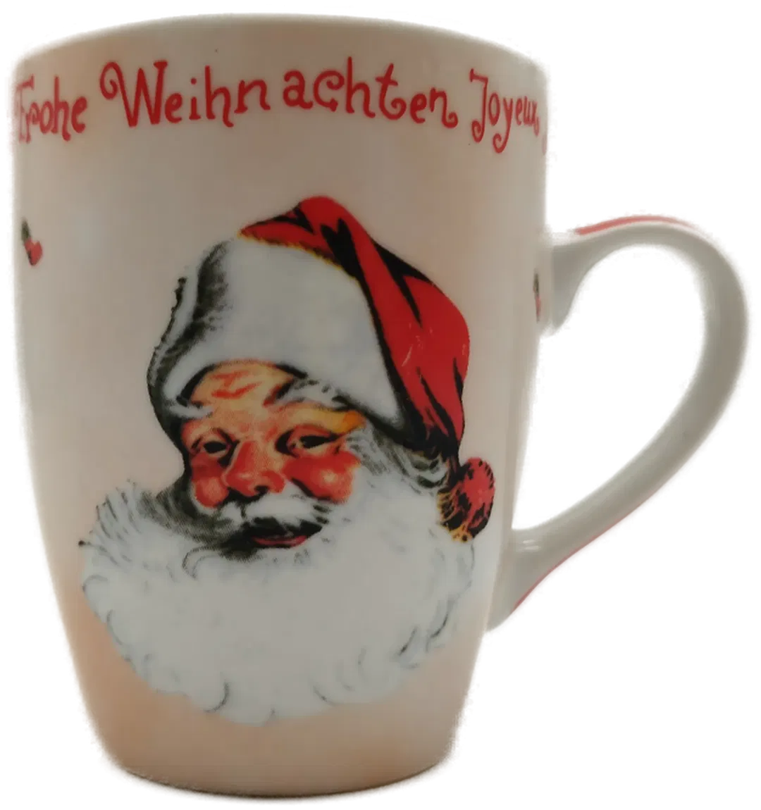 Weihnachtlicher Becher mit Illustration - 11cm hoch - Bild 1