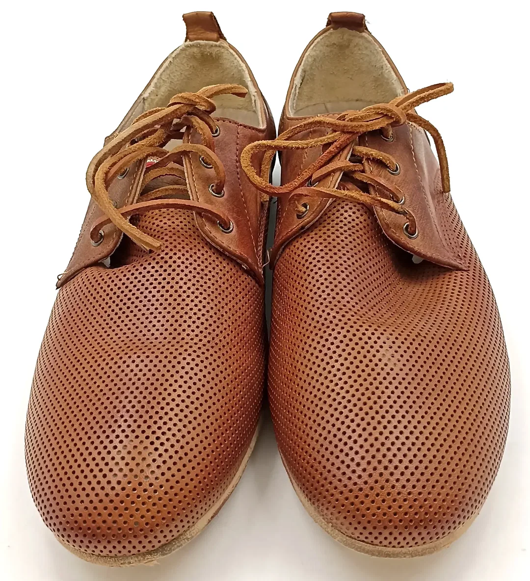 No Brand Herren Lederschuhe braun Gr. 41 – Bild 2