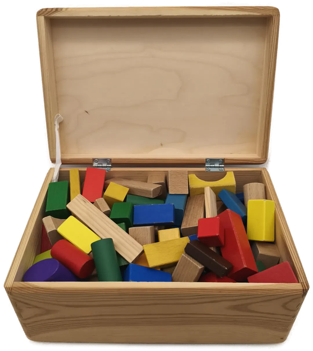 Bauklötze Holz, Bausteine gemischt - mit Holzkiste - Bild 4