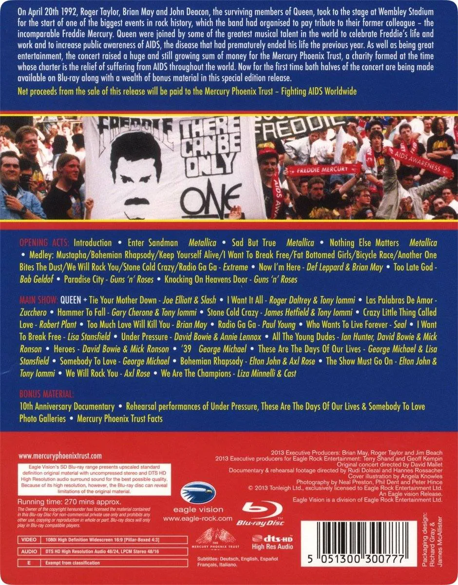 Blu-ray "Queen"+ – Freddie Mercury Tribute Concert  – Bild 2