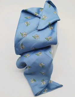 Trachtentuch Blau mit Edelweiß  - Bild 2