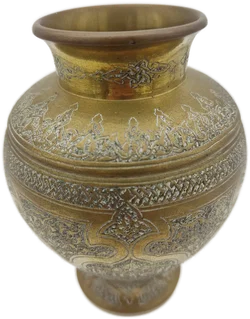 Islamische Arabische Kalligraphie Messingvase | Handgravierter Orientalische Charme – Vorschau 5